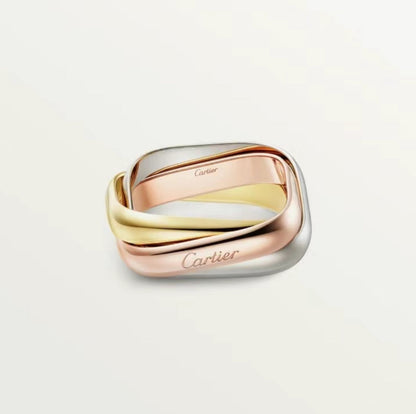 [Windsor Jewelry]TRINITY RING GOLD PINK GOLD SILVER