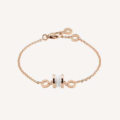 [Windsor Jewelry]ZERO 1 SOFT PINK GOLD AND WHITE CERAMIC BRACELET