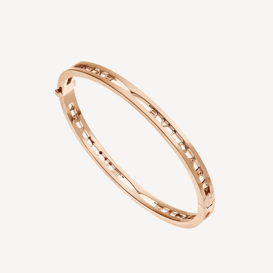 [Windsor Jewelry]ZERO 1 SPIRAL LOGO PINK GOLD BRACELET