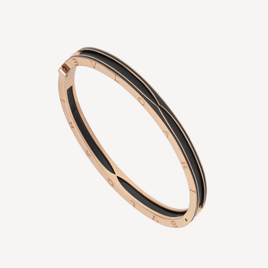 [Windsor Jewelry]ZERO 1 PINK GOLD WITH MATTE BLACK CERAMIC BRACELET
