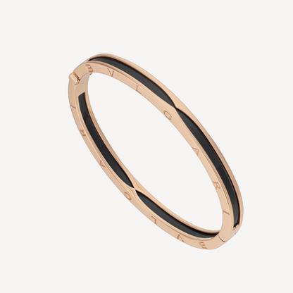 [Windsor Jewelry]ZERO 1 PINK GOLD WITH BLACK CERAMIC BRACELET