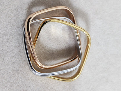 [Windsor Jewelry]TRINITY RING GOLD PINK GOLD SILVER