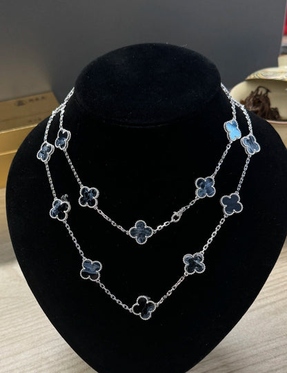 [Windsor Jewelry]CLOVER 20 MOTIFS BIDE STONE NECKLACE