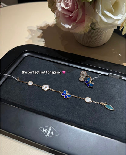 [Windsor Jewelry]LUCKY SPRING BUTTERFLY 5 MOTIF BRACELET
