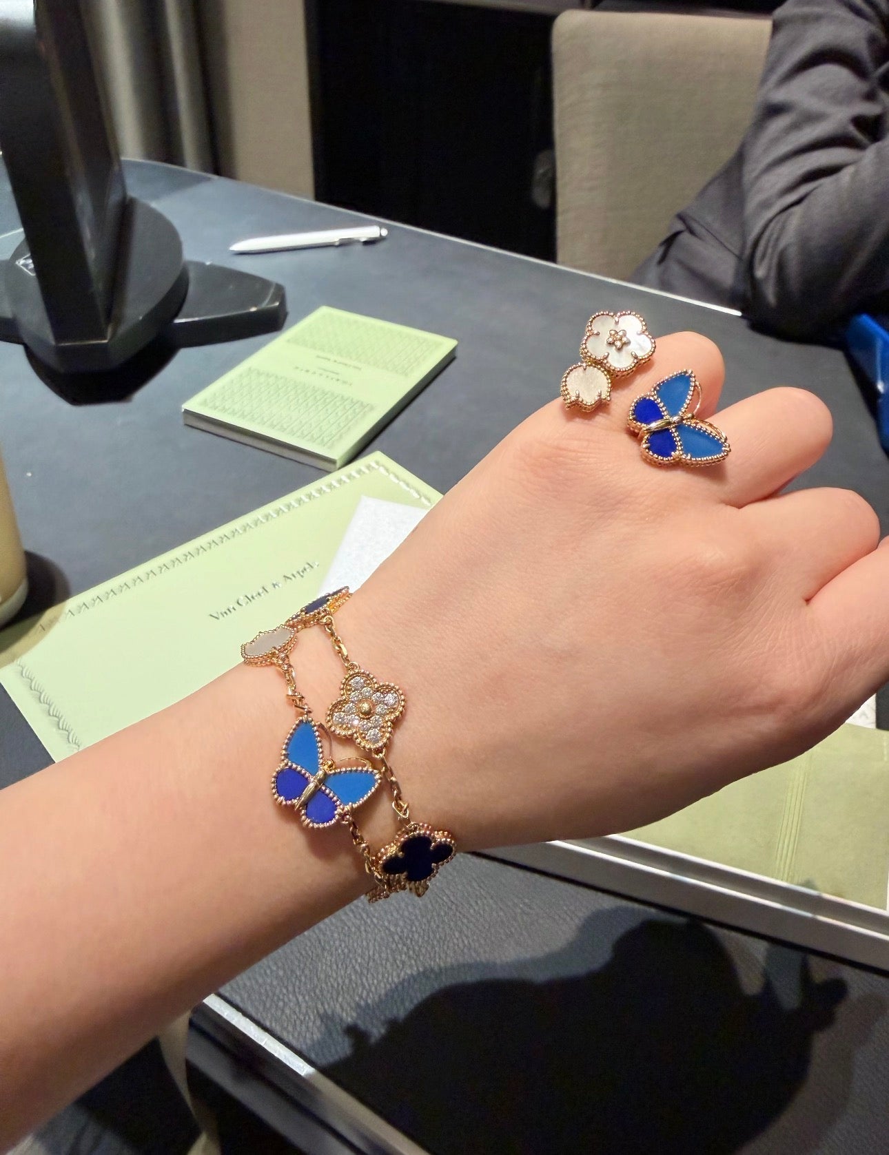 [Windsor Jewelry]LUCKY 3 MOTIF GOLD RING