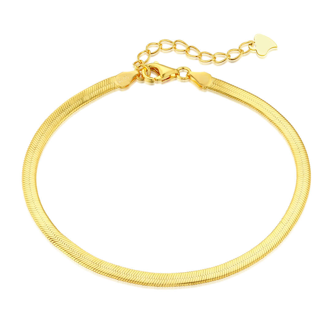[Windsor Jewelry]Flat Snake Bone Chain Blade Necklace