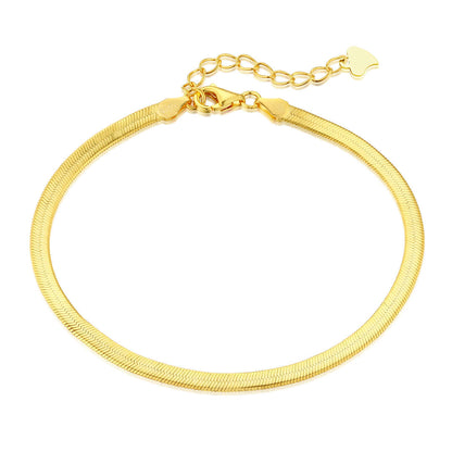 [Windsor Jewelry]Flat Snake Bone Chain Blade Necklace