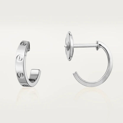 [Windsor Jewelry]LOVE EARRINGS 2.65MM SILVER