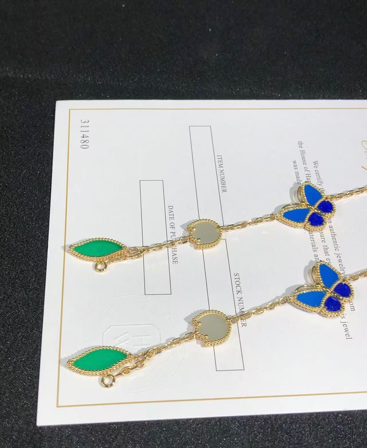 [Windsor Jewelry]LUCKY SPRING BUTTERFLY 5 MOTIF BRACELET