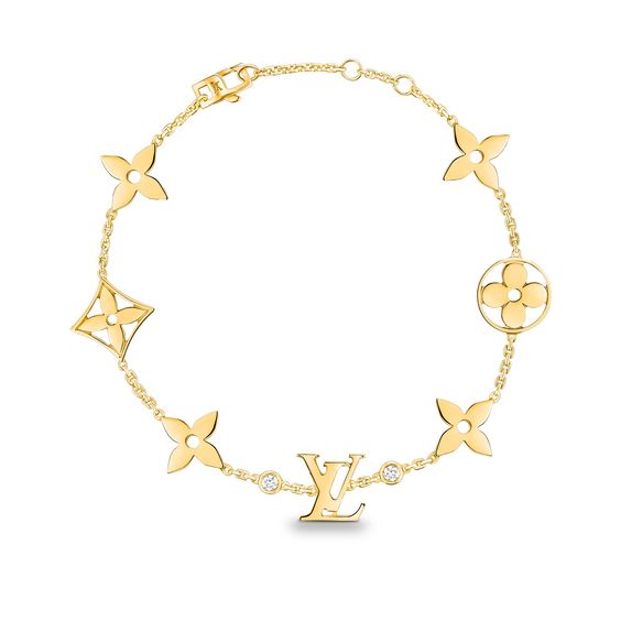 [Windsor Jewelry]STAR AND SUN 7 MOTIFS GOLD BRACELET