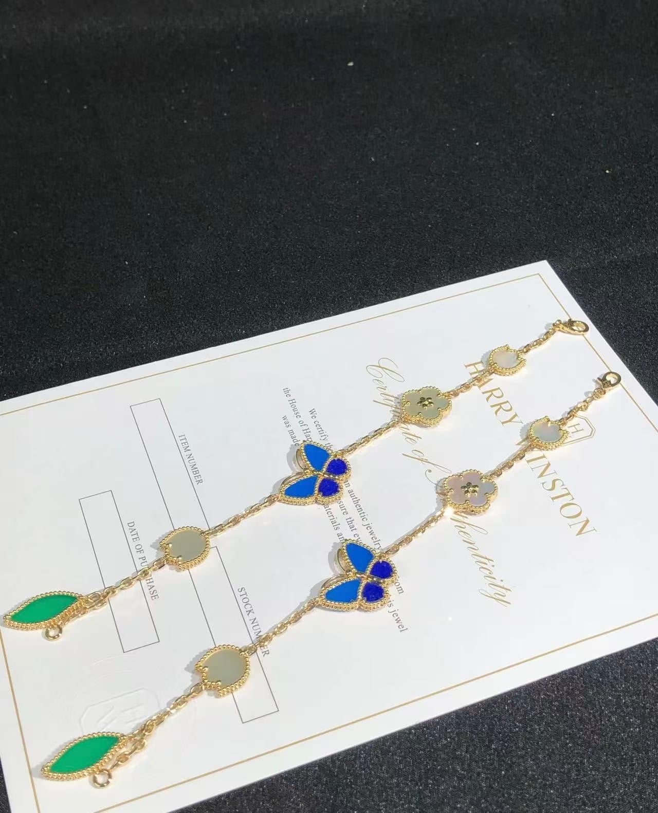 [Windsor Jewelry]LUCKY SPRING BUTTERFLY 5 MOTIF BRACELET