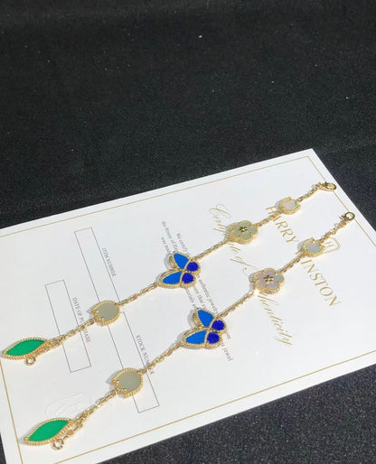 [Windsor Jewelry]LUCKY SPRING BUTTERFLY 5 MOTIF BRACELET