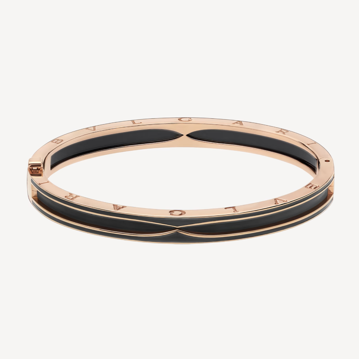 [Windsor Jewelry]ZERO 1 PINK GOLD WITH MATTE BLACK CERAMIC BRACELET