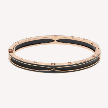[Windsor Jewelry]ZERO 1 PINK GOLD WITH MATTE BLACK CERAMIC BRACELET