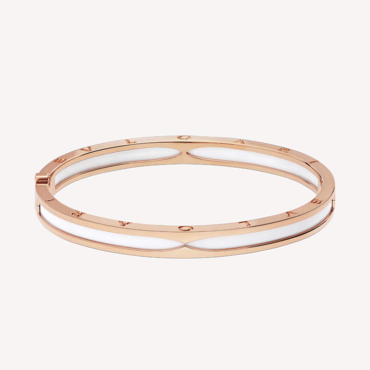 [Windsor Jewelry]ZERO 1 PINK GOLD WITH WHITE CERAMIC BRACELET