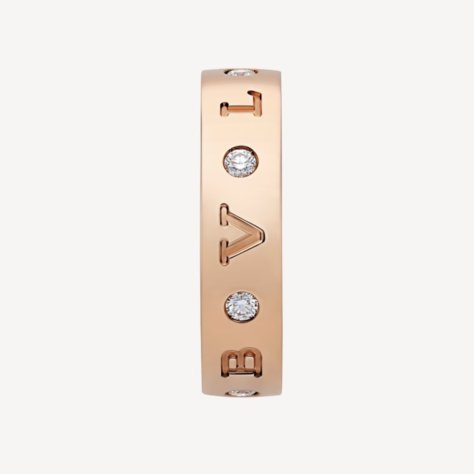[Windsor Jewelry]ZERO 1 ESSENTIAL PINK GOLD BAND WITH DIAMONDS RING