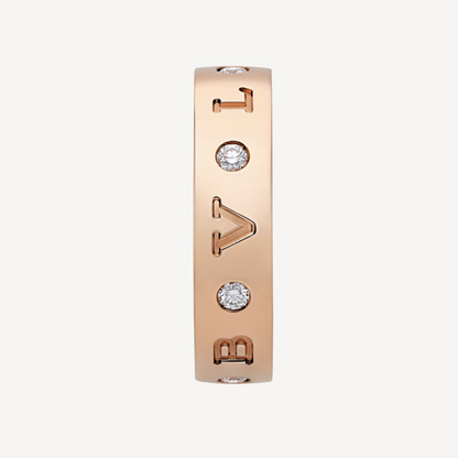 [Windsor Jewelry]ZERO 1 ESSENTIAL PINK GOLD BAND WITH DIAMONDS RING