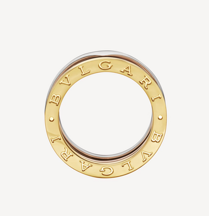 [Windsor Jewelry]ZERO 1 THREE-BAND ROSE WHITE AND YELLOW RING