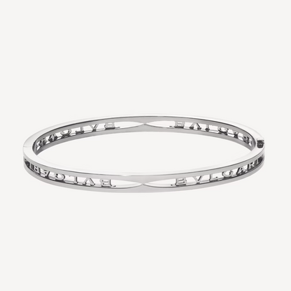 [Windsor Jewelry]ZERO 1 SPIRAL LOGO SILVER BRACELET