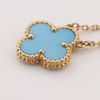 [Windsor Jewelry]CLOVER 15MM VINTAGE TURQUOISE NECKLACE