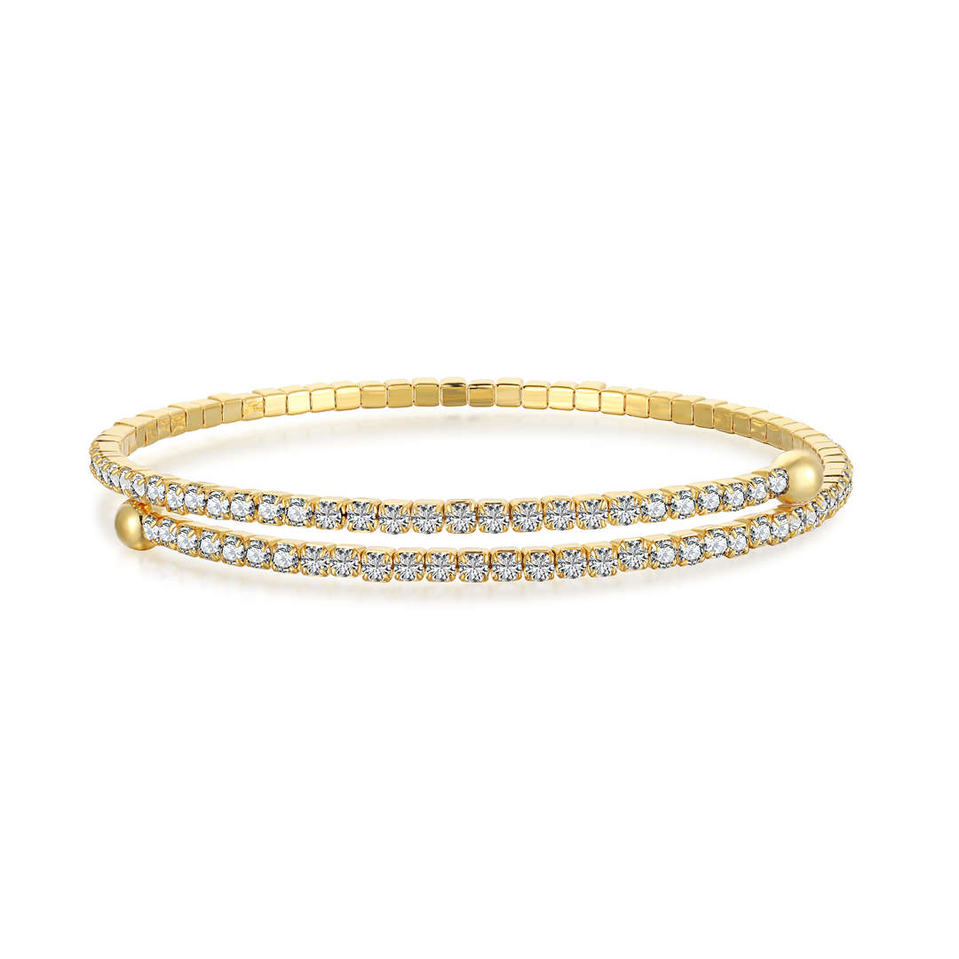 [Windsor Jewelry]Row of Diamonds Round Fashion Bracelet