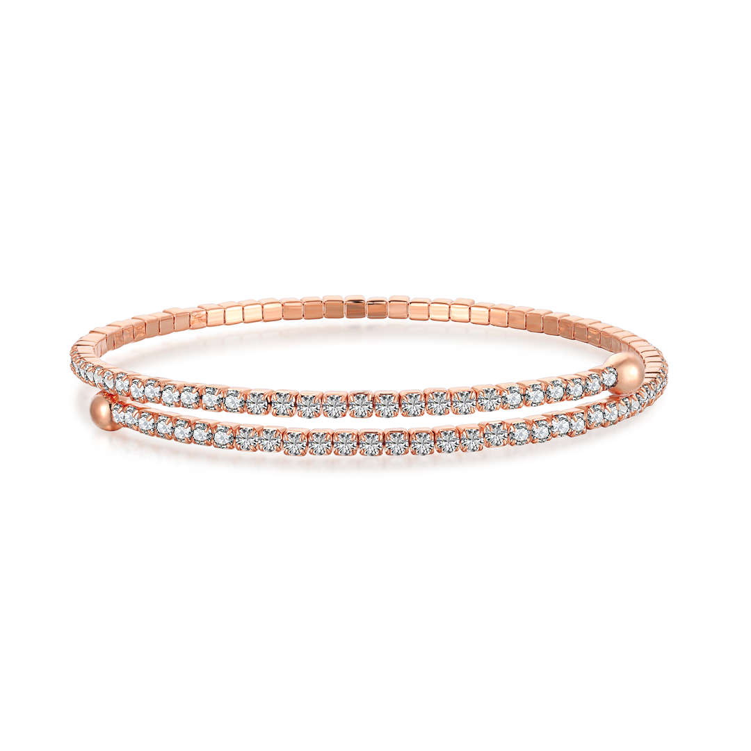 [Windsor Jewelry]Row of Diamonds Round Fashion Bracelet