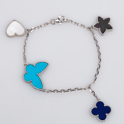 [Windsor Jewelry]LUCKY SPRING SILVER BRACELET 4 MOTIF