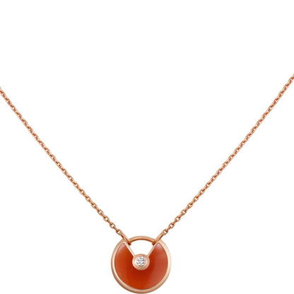 [Windsor Jewelry]AMULETTE GOLD CARNELIAN ONYX NECKLACE