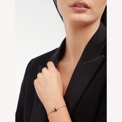 [Windsor Jewelry]ZERO 1 SOFT PINK GOLD AND BLACK CERAMIC BRACELET