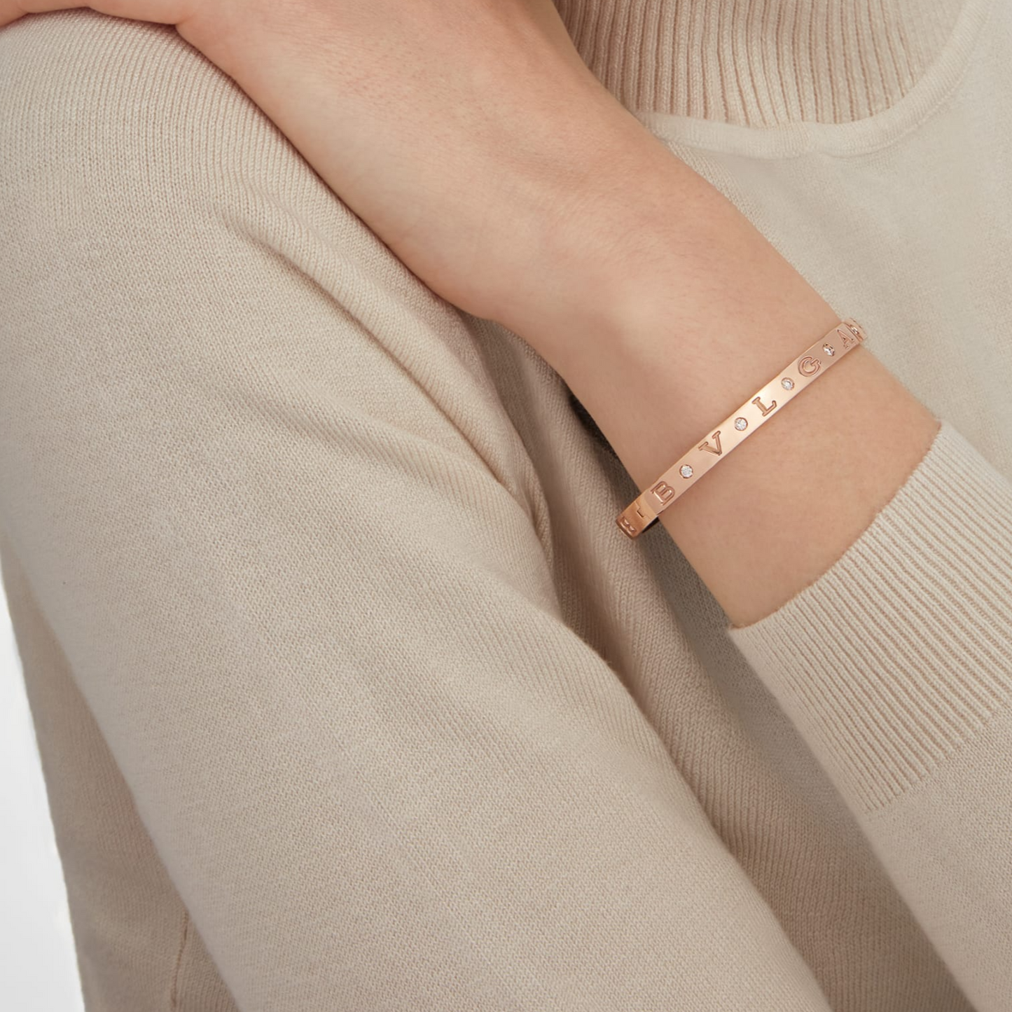 [Windsor Jewelry]ZERO 1 PINK GOLD 12 DIAMONDS BRACELET