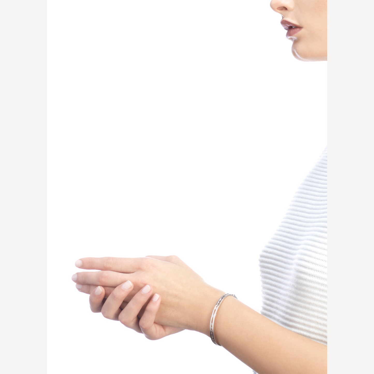 [Windsor Jewelry]ZERO 1 SPIRAL LOGO SILVER BRACELET