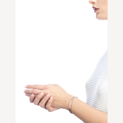 [Windsor Jewelry]ZERO 1 SPIRAL LOGO SILVER BRACELET