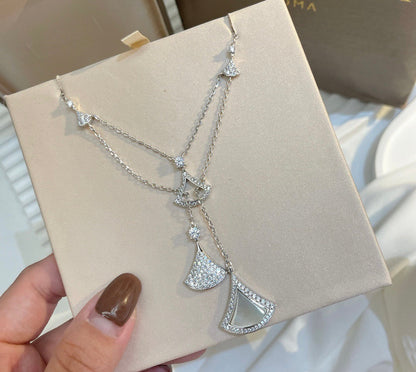 [Windsor Jewelry]DREAM NECKLACE WHITE MOP FULL DIAMOND