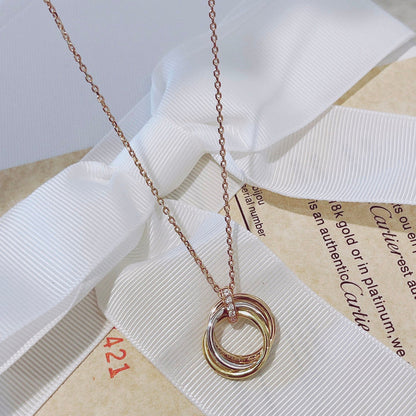 [Windsor Jewelry]TRINITY NECKLACE GOLD  DIAMONDS