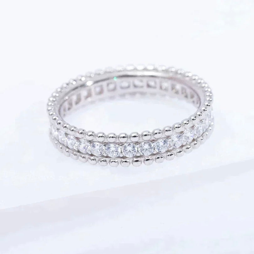 [Windsor Jewelry]PERLEE DIAMOND SILVER RING