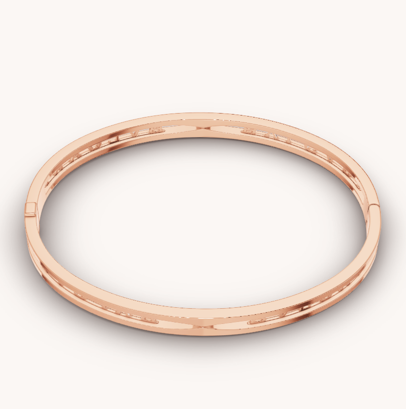 [Windsor Jewelry]ZERO 1 SPIRAL LOGO PINK GOLD BRACELET