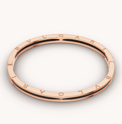 [Windsor Jewelry]ZERO 1 PINK GOLD WITH BLACK CERAMIC BRACELET