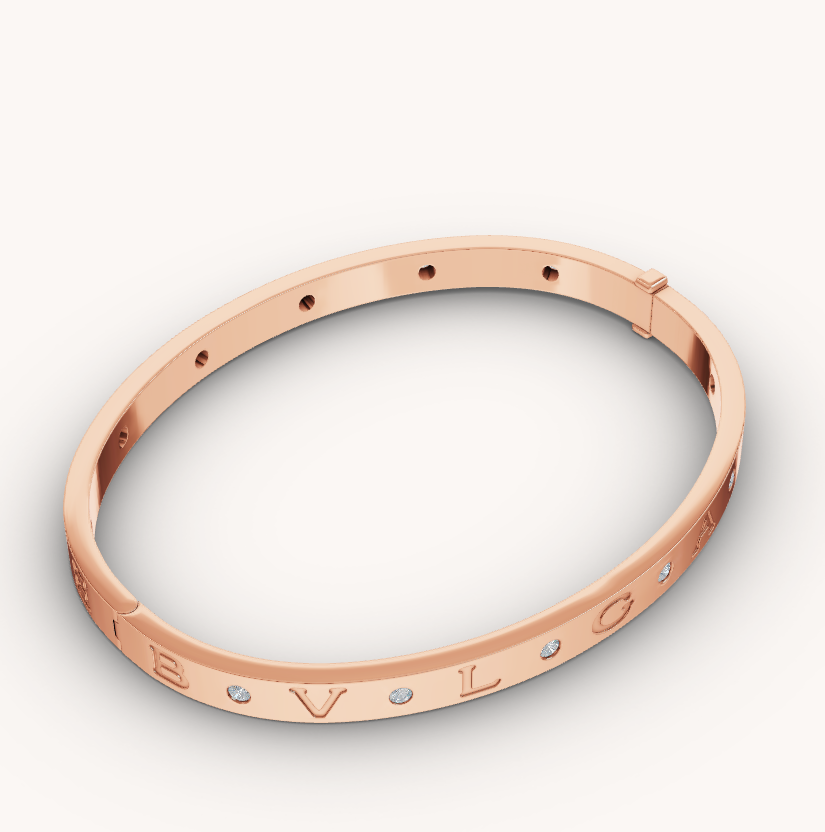 [Windsor Jewelry]ZERO 1 PINK GOLD 12 DIAMONDS BRACELET