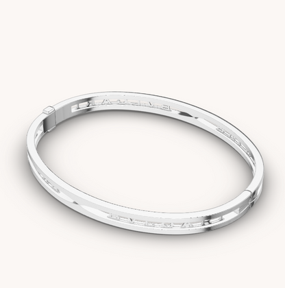 [Windsor Jewelry]ZERO 1 SPIRAL LOGO SILVER BRACELET