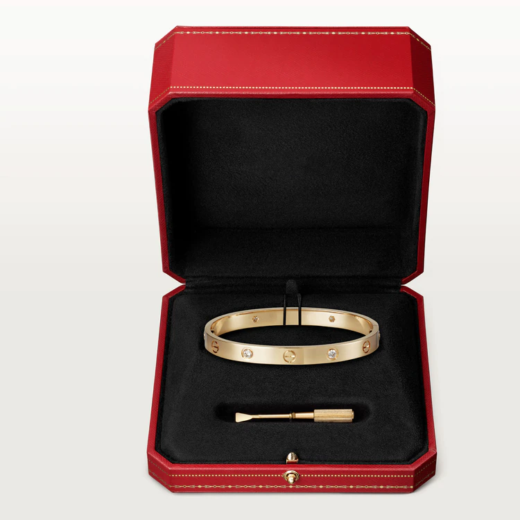 [Windsor Jewelry]LOVE BRACELET 6.1MM 4 DIAMONDS
