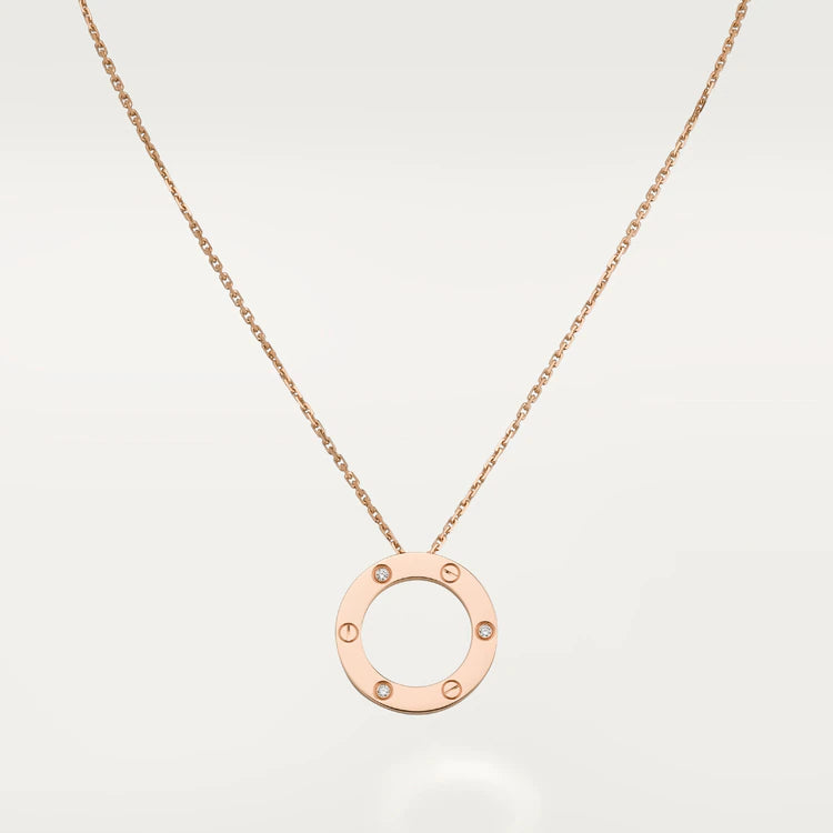 [Windsor Jewelry]LOVE NECKLACE 16MM 3 DIAMONDS