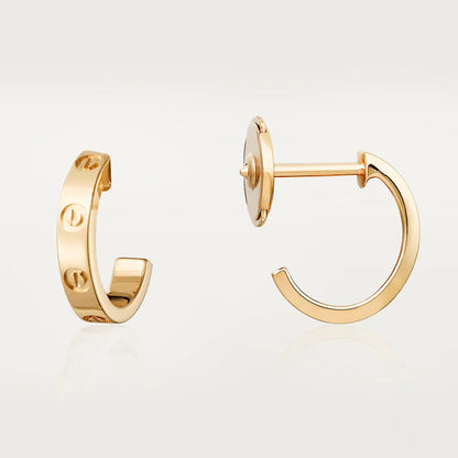 [Windsor Jewelry]LOVE EARRINGS 2.65MM PINK GOLD