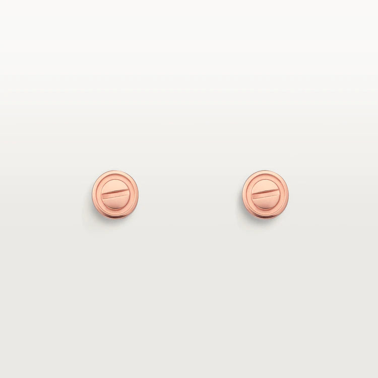 [Windsor Jewelry]LOVE EARRINGS PINK GOLD 10MM