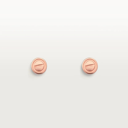 [Windsor Jewelry]LOVE EARRINGS PINK GOLD 10MM