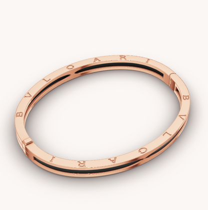 [Windsor Jewelry]ZERO 1 PINK GOLD WITH BLACK CERAMIC BRACELET