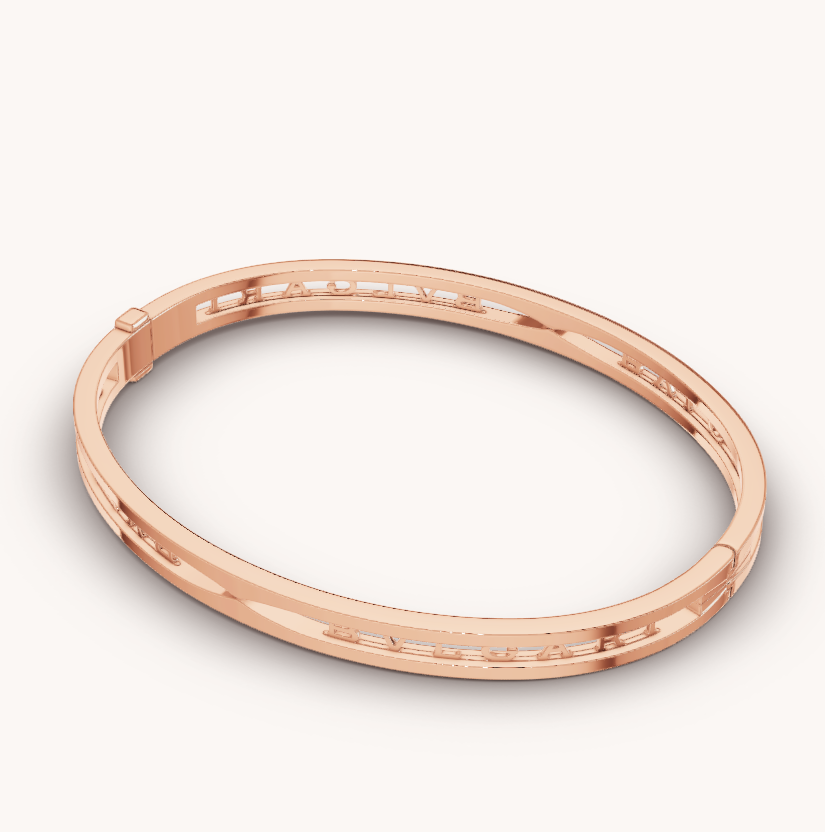 [Windsor Jewelry]ZERO 1 SPIRAL LOGO PINK GOLD BRACELET