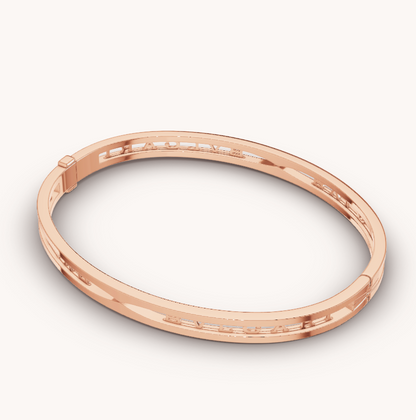 [Windsor Jewelry]ZERO 1 SPIRAL LOGO PINK GOLD BRACELET