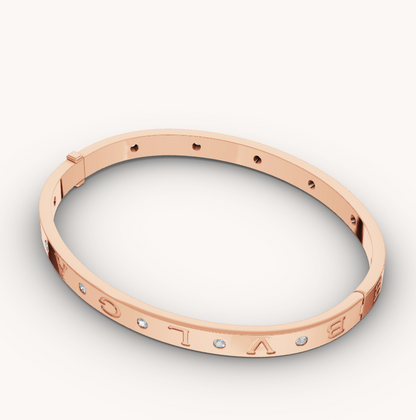 [Windsor Jewelry]ZERO 1 PINK GOLD 12 DIAMONDS BRACELET