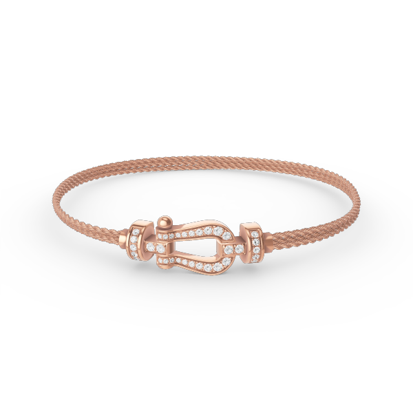 [Windsor Jewelry]FORCE SMALL HORSESHOE  DIAMOND CHAIN ROPE BRACELET