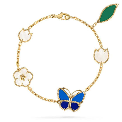 [Windsor Jewelry]LUCKY SPRING BUTTERFLY 5 MOTIF BRACELET